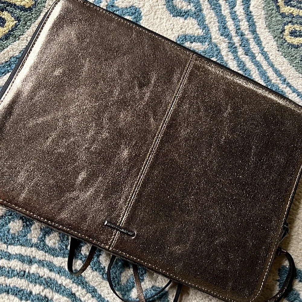 Rebecca Minkoff Metallic Laptop Case with Zipper Pockets
